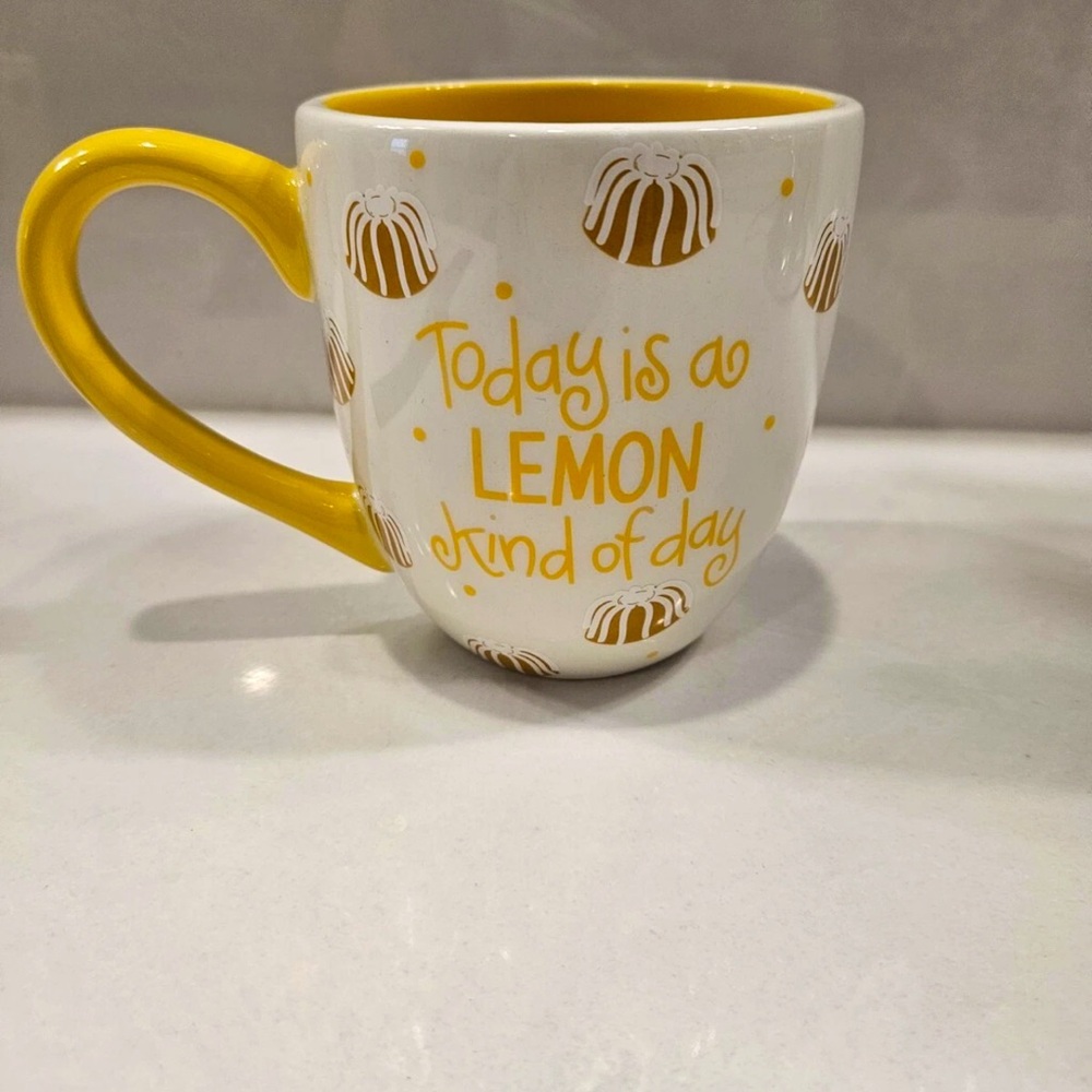 Coton Colors Nothing Bundt Cake Coffee Mug "Today is a LEMON kind of day"